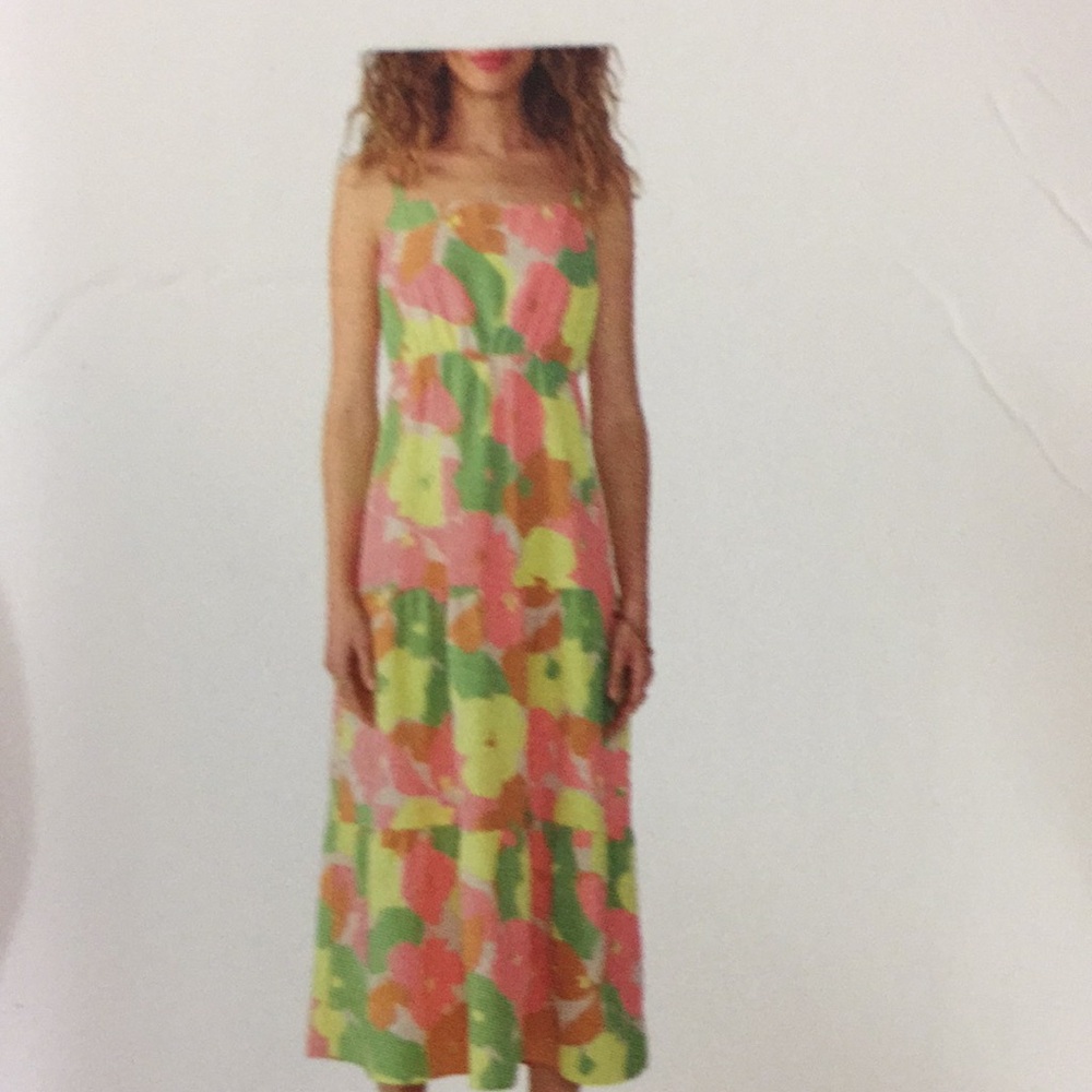 Social Standards Tropical Maxi MIDI Sundress Size XL NWT